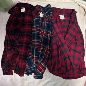 American Eagle BUNDLE of 3 Flannel/Plaid Shirts